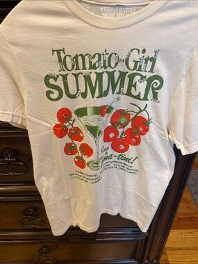 Keep It Gypsy "Tomato Girl Summer" White Graphic Tee